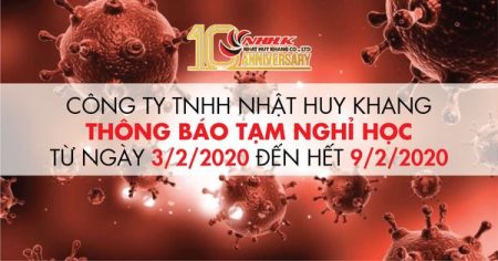 THÔNG BÁO TẠM THỜI NGHỈ HỌC TỪ NGÀY 3/2 ĐẾN HẾT 9/2/2020