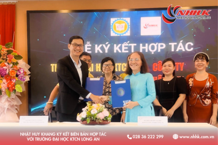 Lễ Ký kết thỏa thuận hợp tác giữa Nhật Huy Khang và Trường Đại học Kinh tế Công nghiệp Long An