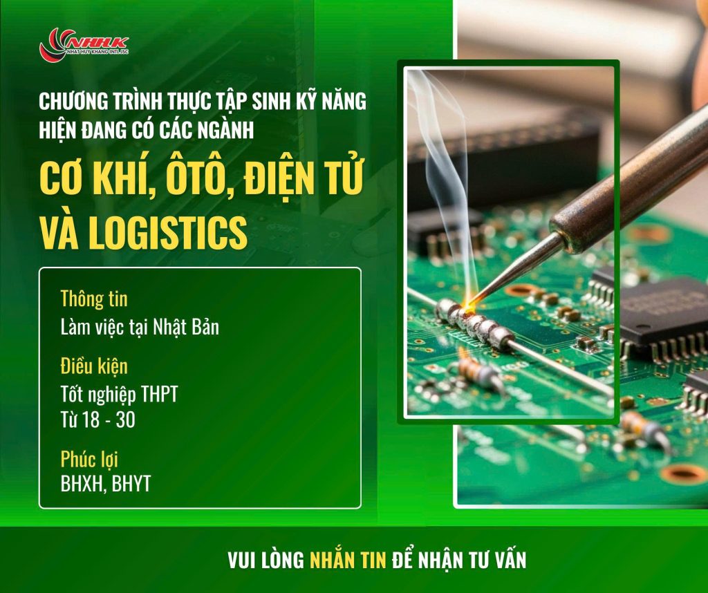 Tuyển dụng thực tập sinh và kỹ sư làm việc tại Nhật bản