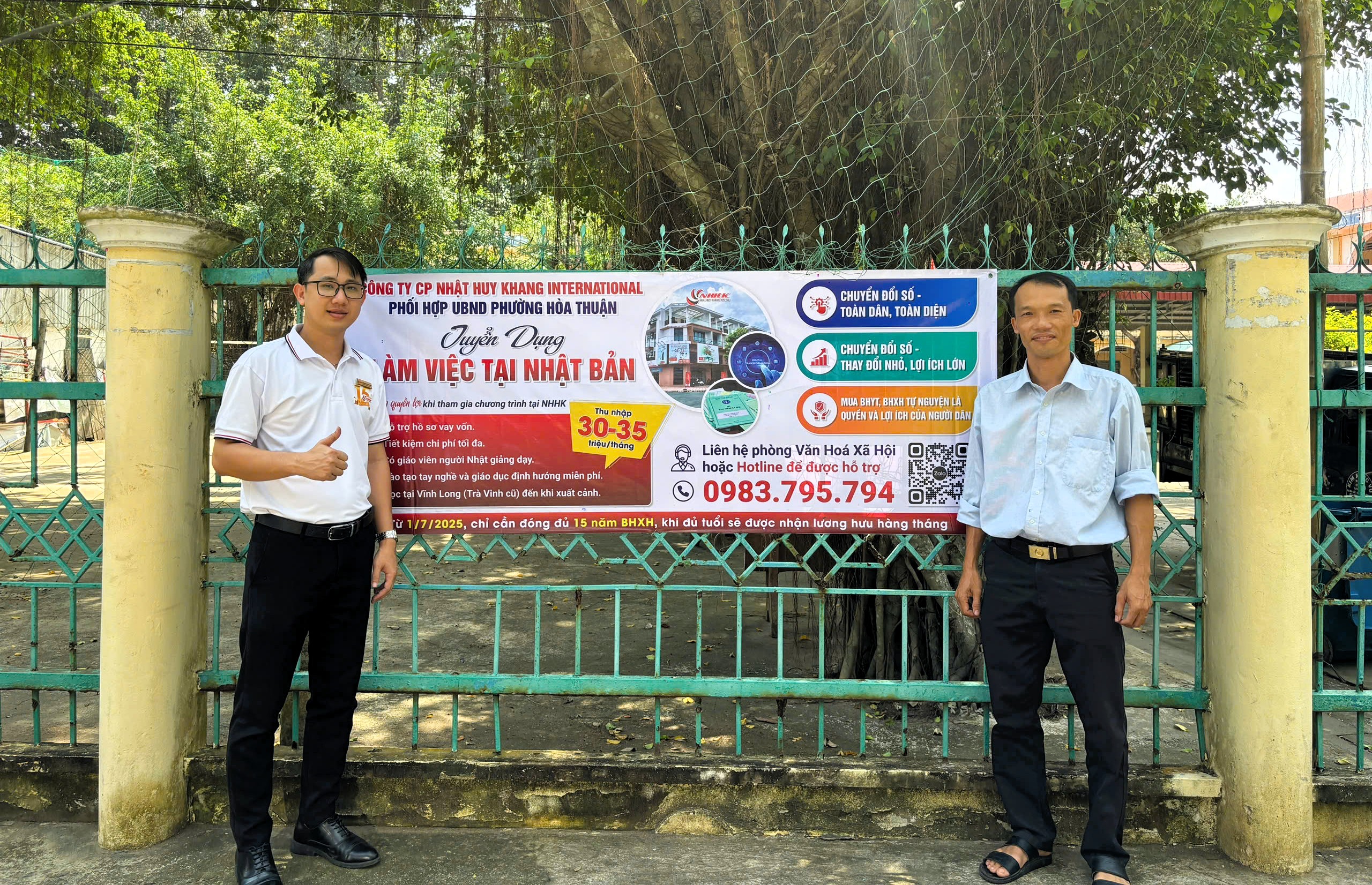 Nhật Huy Khang Vĩnh Long cùng Xã Hòa Thuận lan tỏa thông tin chuyển đổi số và kết nối cơ hội việc làm tại Nhật Bản