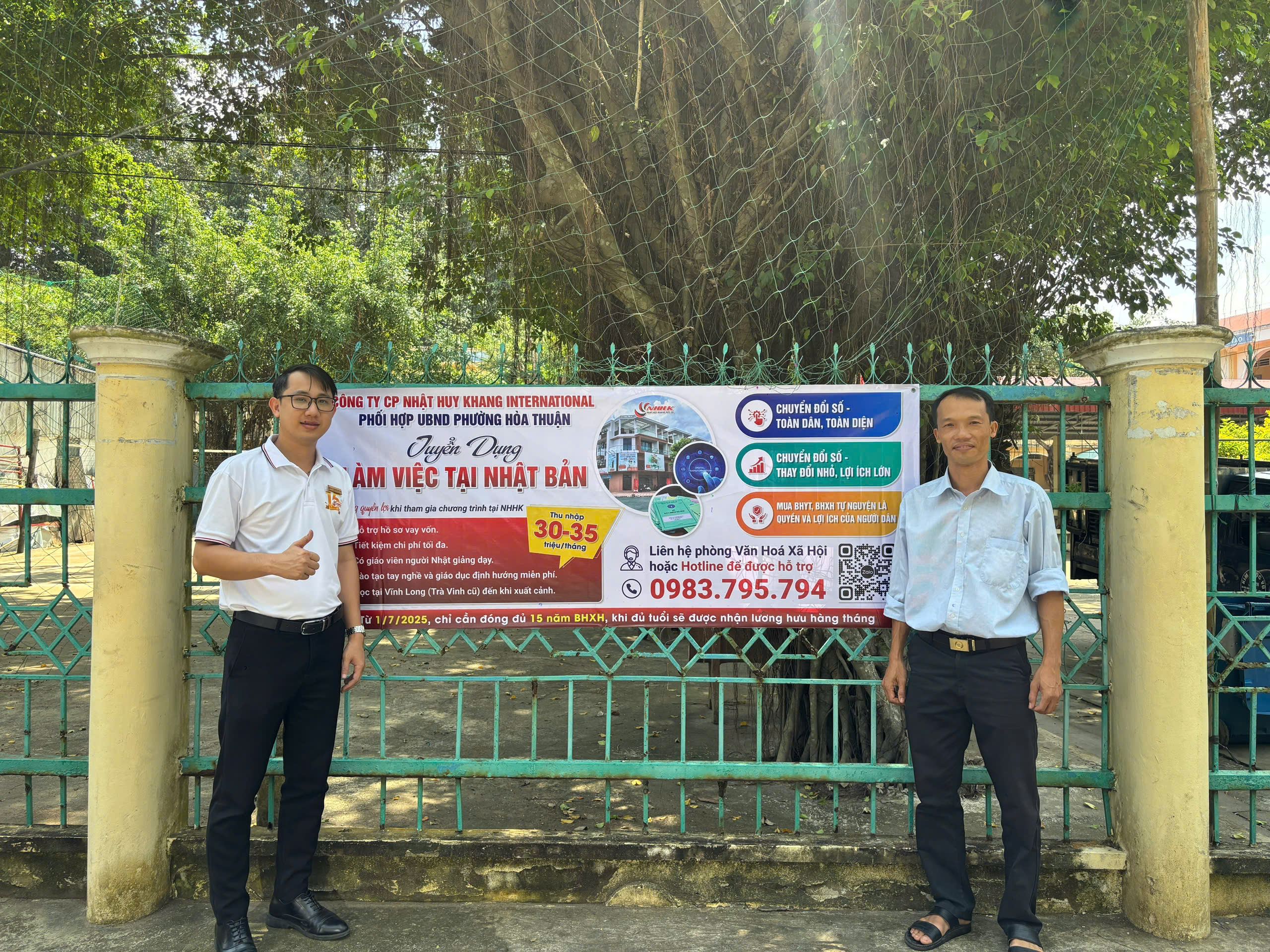 Nhật Huy Khang Vĩnh Long cùng Xã Hòa Thuận lan tỏa thông tin chuyển đổi số và kết nối cơ hội việc làm tại Nhật Bản
